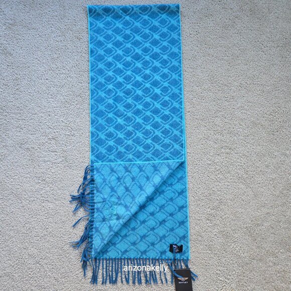 Bentley Accessories - NWT Bentley Cashmere Scarf Blue
